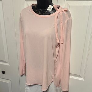 Banana Republic - NWT Pink Women's Top w/ Bow Detail - Medium
